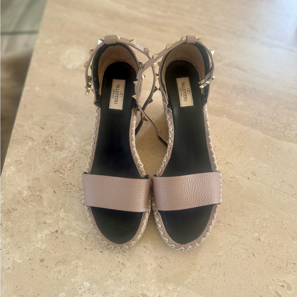 Valentino Garavani Pink Wedge Sandals